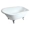 Aqua Eden Clawfoot Bathtubs, 48 L, 30.18 W, White/Polished Chrome, Cast Iron VCT3D483018NT1 - alternate 1